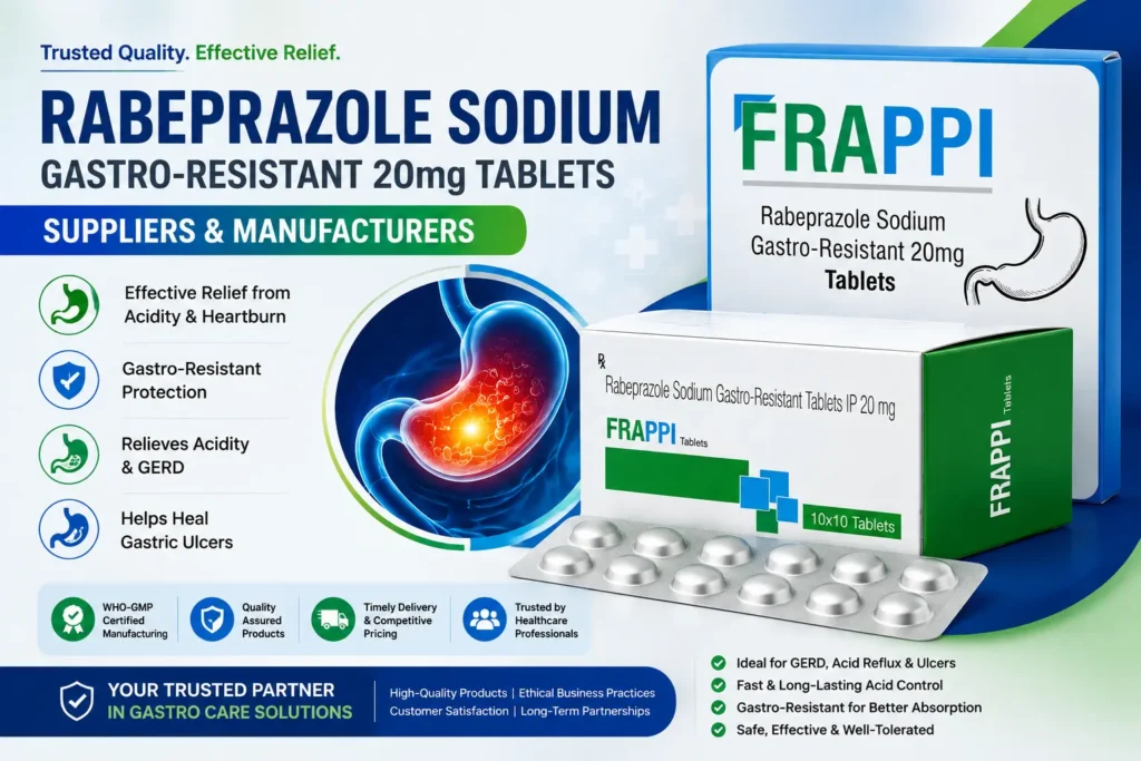 Rabeprazole Sodium Gastro-Resistant 20mg Tablets Suppliers