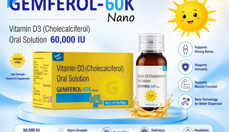 Vitamin D3 (Cholecalciferol) Oral Solution 60,000 IU Supplier in India